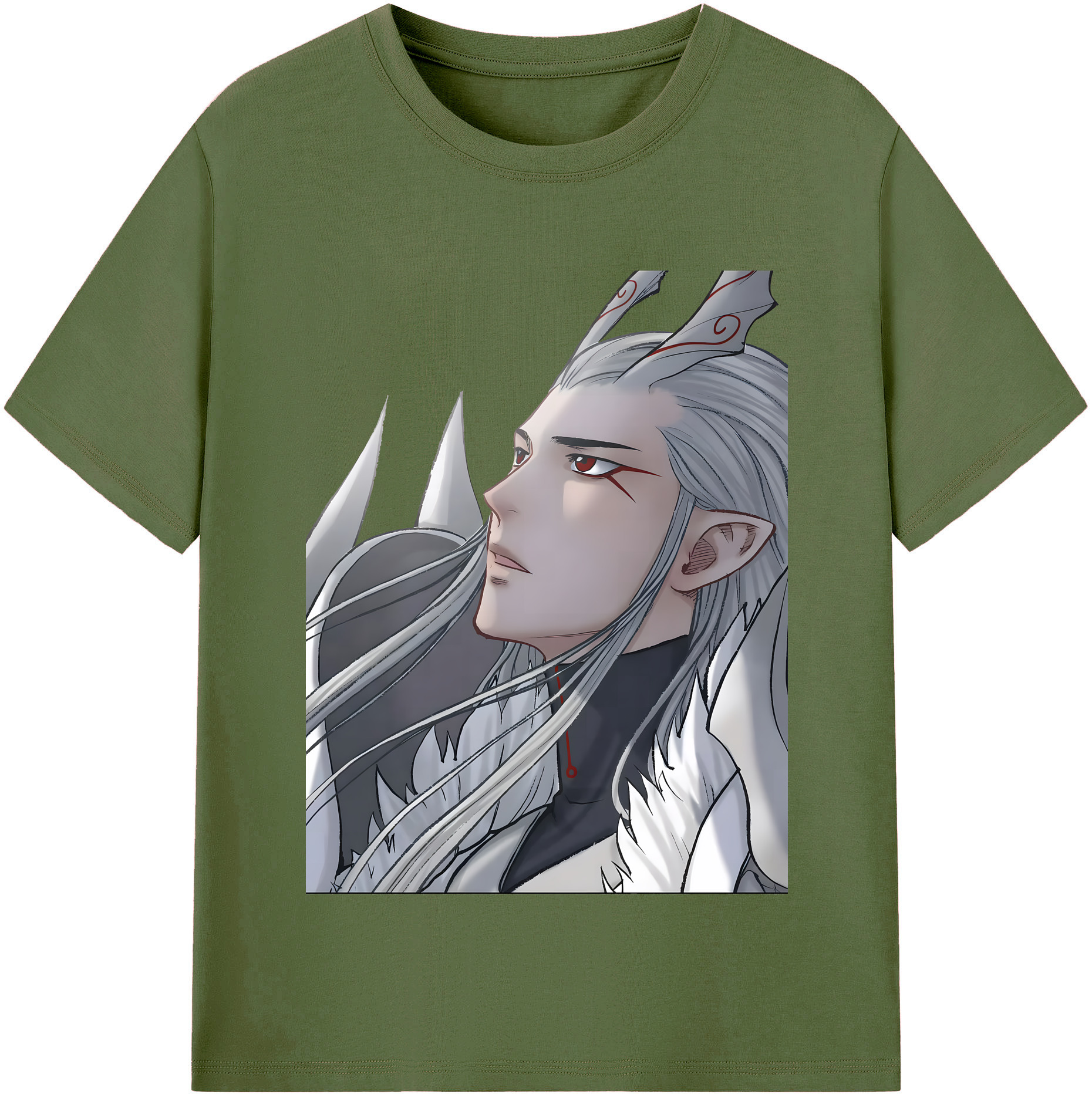 （画像用） Ne Zha 2 ナタ 魔童の大暴れ 綿100％半袖Tシャツ（フロントプリント）